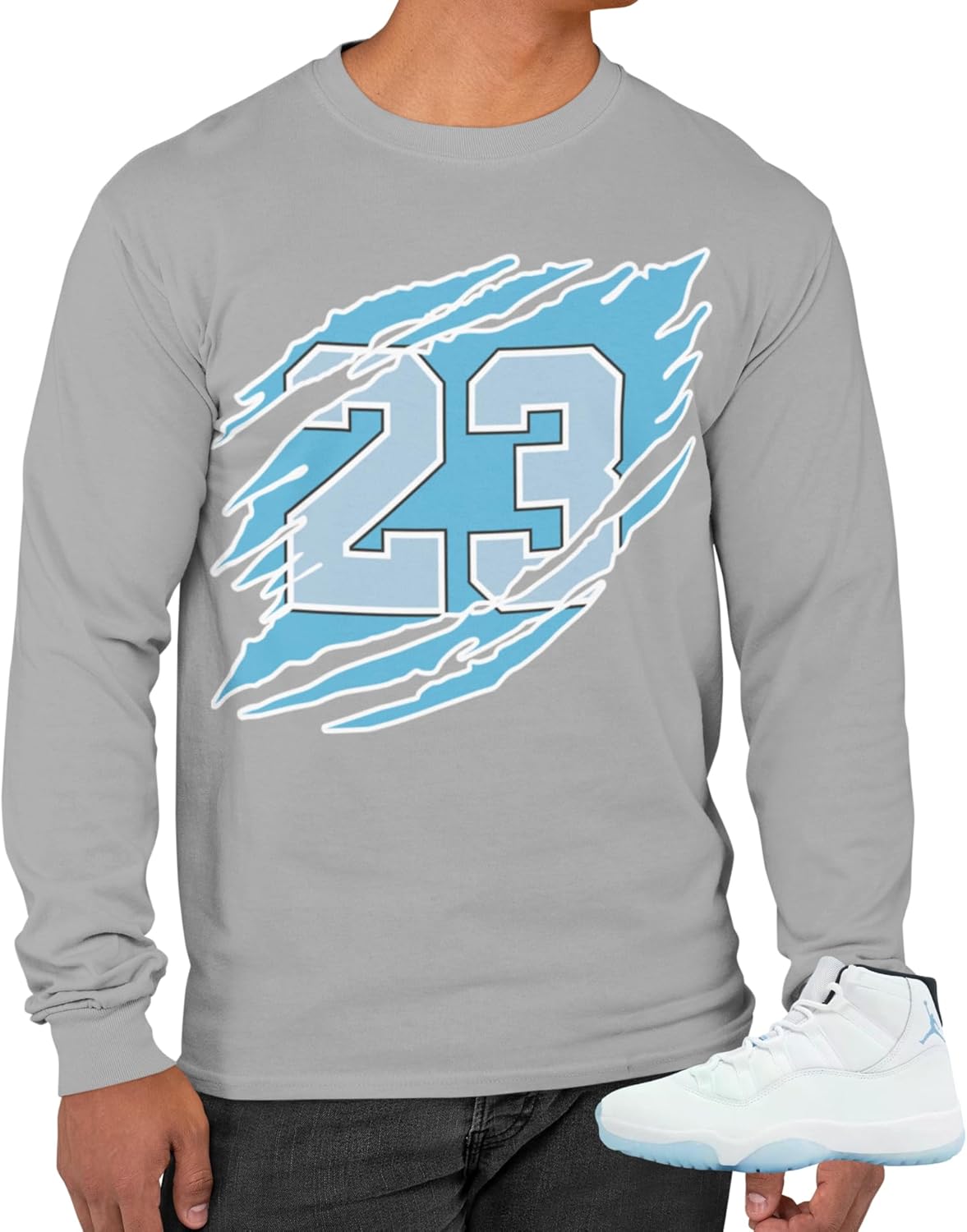 Long Sleeve Shirt to Match Jordan 11 Retro Legend Blue Urban Graphic L/S Tee