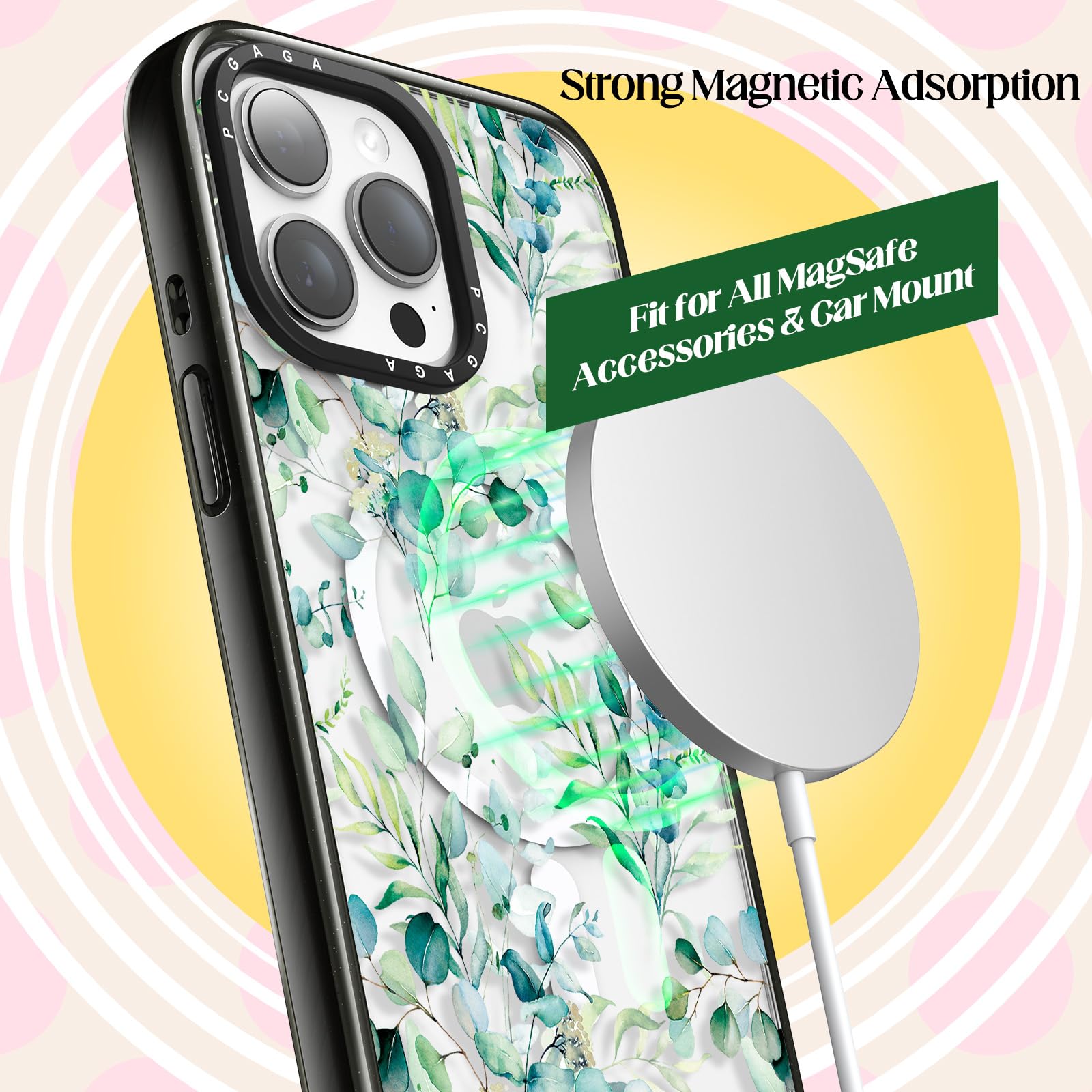 pcgaga Phone Case (Eucalyptus, for iPhone 15 Pro Max 6.7") - Image 3