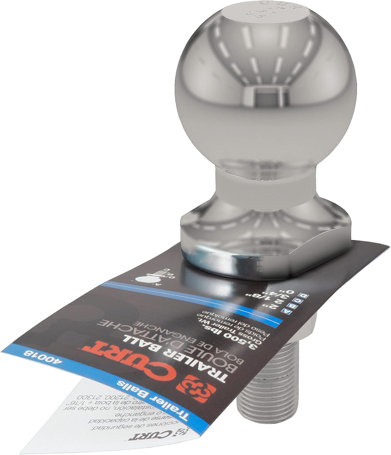 CURT Manufacturing 40052 2 in. Diameter Stainless Trailer Ball