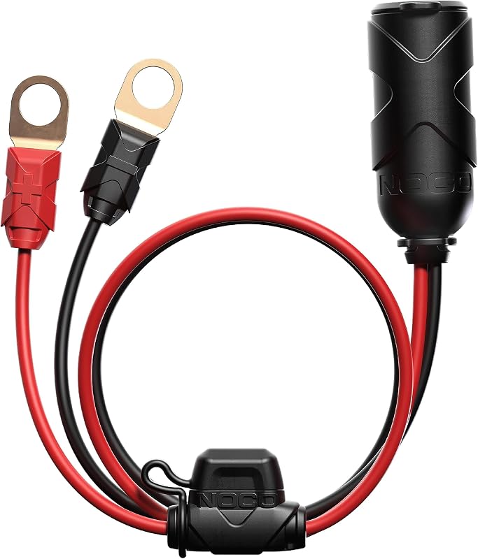 Adaptador 12 V NOCO GC018 com plugue de acendedor, tomada fêmea e terminais tipo olhal – Pacote com 6