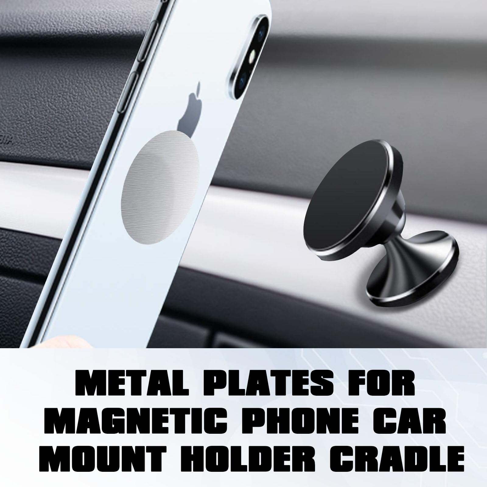10 Pezzi Anello Compatibile con Magsafe Ultra-Sottile Metallico per Caricatore Magnetico in Acciaio Inox - Adesivo Senza Fili per Cellulare