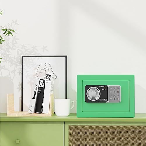 Miniatura 8 de PATRON caja fuerte pequeña con llave, mini caja fuerte para dinero, pequeñas cajas fuertes para monedas para el hogar con código, pequeña caja con