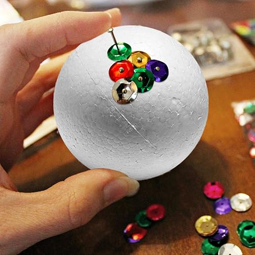 Miniatura 2 de Bolas de espuma, paquete de 12 bolas de espuma de poliestireno suave, bolas de espuma para artes y manualidades, esculturas, arreglos florales,