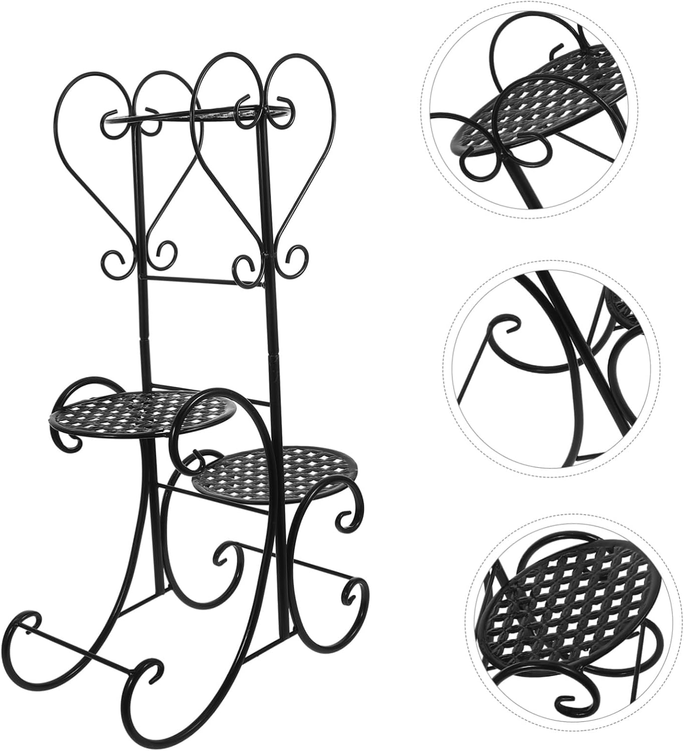 YARNOW 1pc Multi-tiered Decorative Flower Pot Stand Plant Shelf for Indoor and Outdoor Use for Display Balcony Room Garden