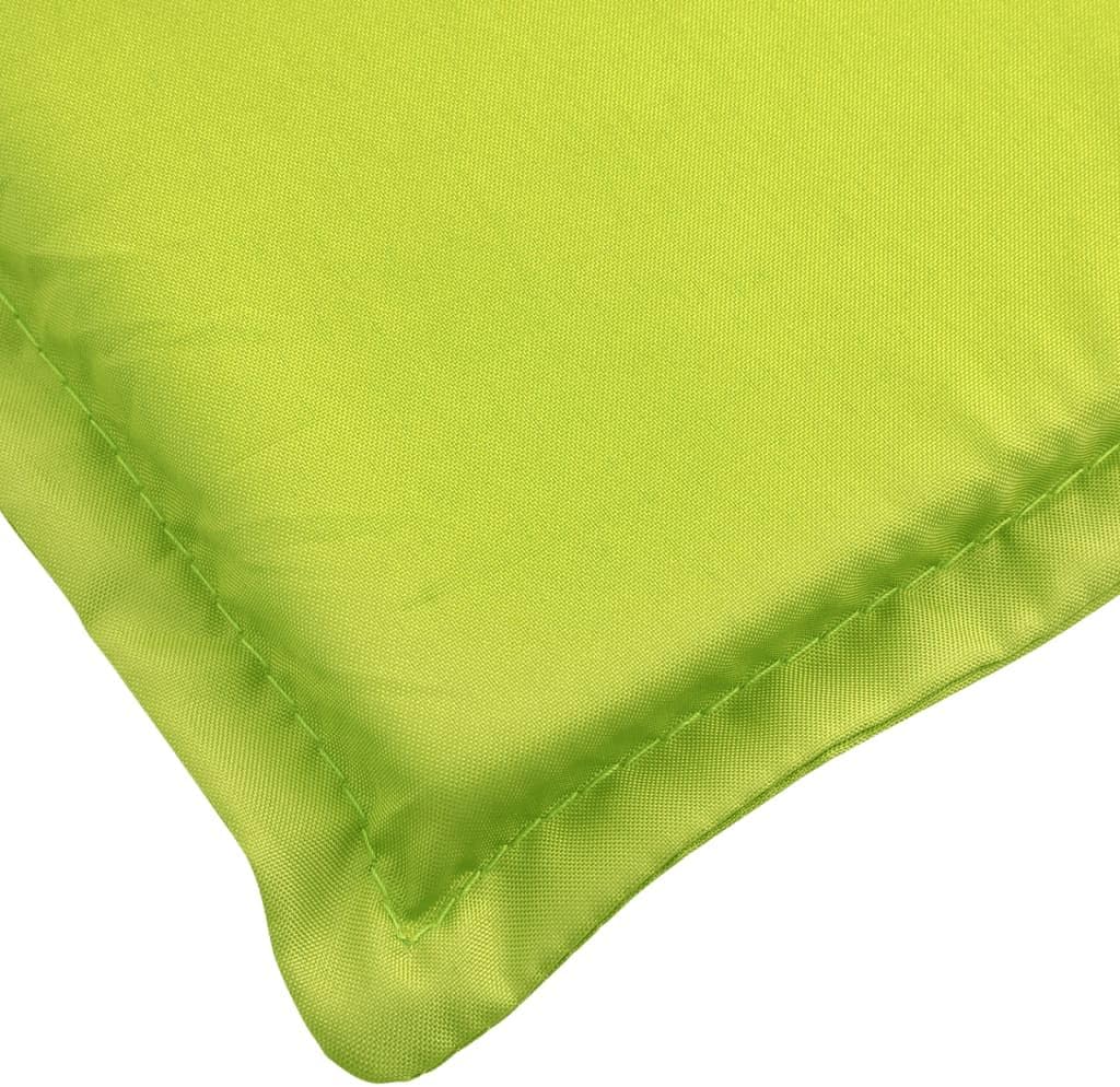 vidaXL Sun Lounger Cushion in Bright Green - Durable Oxford Fabric with Soft Foam Fiber Filling, Water and Dirt Repellent, 78.7"x19.7"x1.2" with 11.8" Rope, Suitable for Indoor/Outdoor Use