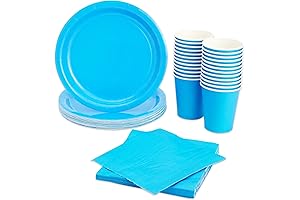 Juvale Blue Plates and Napkins Party Supplies
