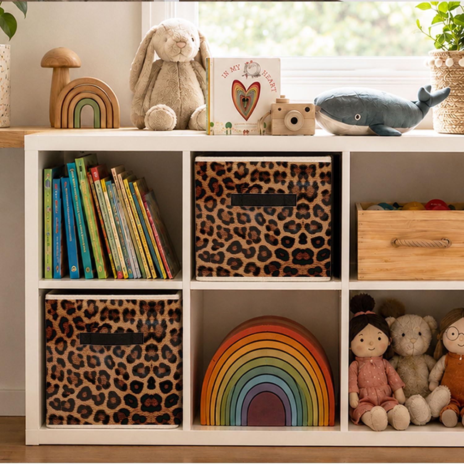 Coquette Leopard Bow Cherry Storage Bins Box image 3