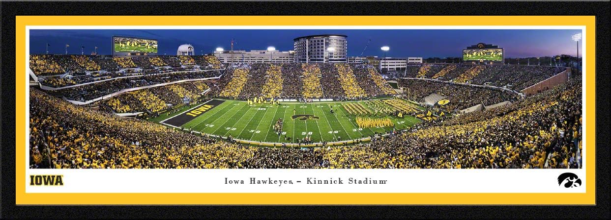 Iowa Hawkeyes Football "Run Out" - Unframed 40 x 13.5 Poster by Blakeway Panoramas