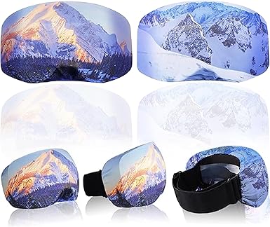 LUYANFX 2 stuks ski-/snowboardbrilafdekkingen van microvezel ter bescherming van de lenzen, kras- en stofbescherming voor reizen en après-ski (B LUYANFX 2 stuks ski-/snowboardbrilafdekkingen van microvezel ter bescherming van de lenzen, kras- en stofbescherming voor reizen en après-ski (B