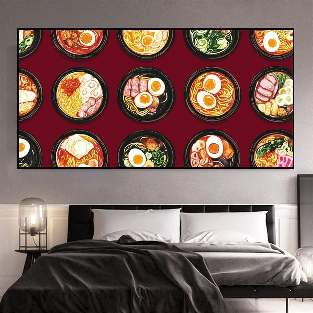 Herbstdeko Diamond Painting Nudeln Kinder Kits, Diamant Painting Bilder, Diamond Painting Erwachsene Nahrung Full Drill Bastelset, Geschenke MäDchen 7 8 9 10 11 Jahre, Halloween Deko 80x120cm g-600