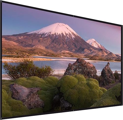 MOUNT-IT! Pantalla de proyector de tela de 100 pulgadas, plegable, antiarrugas, pantalla de película HD 16:9 para actividades en interiores y