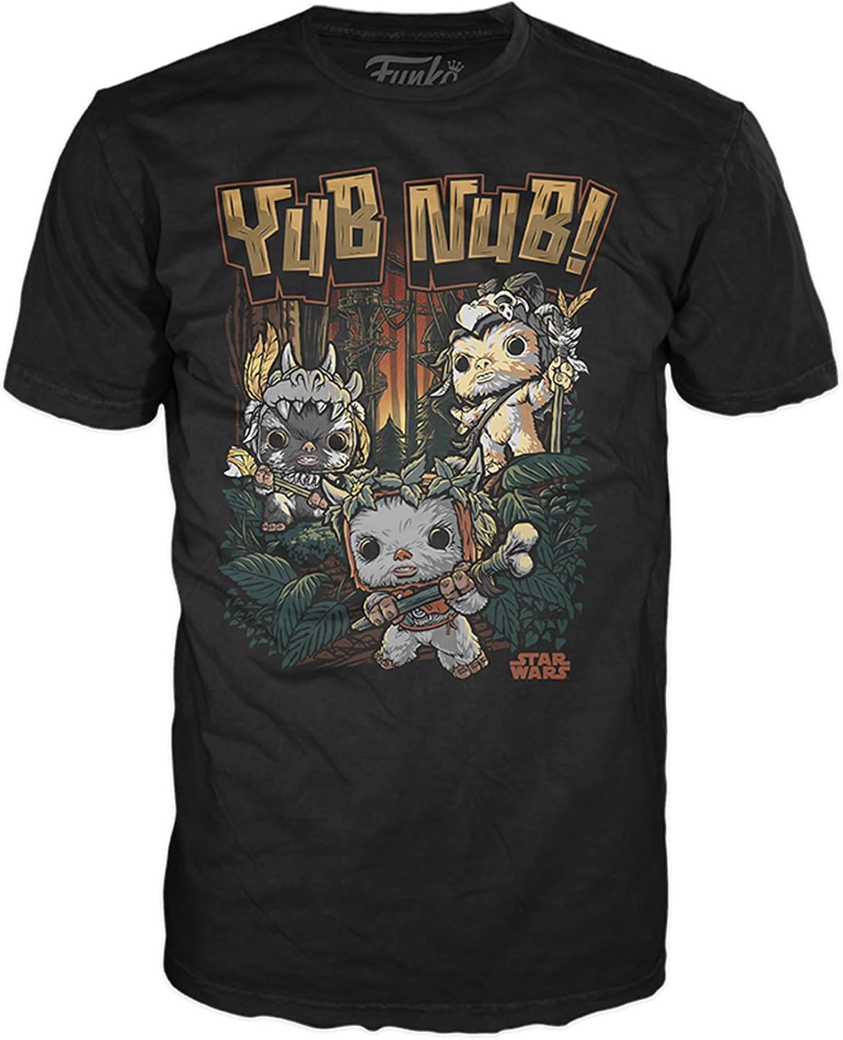 Funko Boxed Tee: Star Wars, Ewok, XL, T-Shirt, Clothes, Gift Idea, Short Sleeve Top for Adults Unisex Men and Women