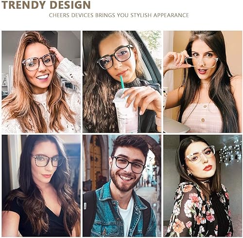 Miniatura 6 de CHEERS DEVICES - Paquete de 5 lentes de lectura con bloqueo de luz azul, para mujeres y hombres, para leer en la computadora, anteojos antirreflejos