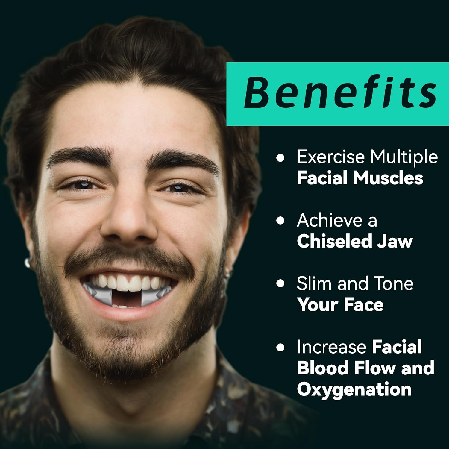 6PCS Jaw Exerciser, Jaw Exerciser for Men & Women, Jaw Shaper, 3 Resistance Levels, Suitable for Beginners, Intermediate and Advanced Users