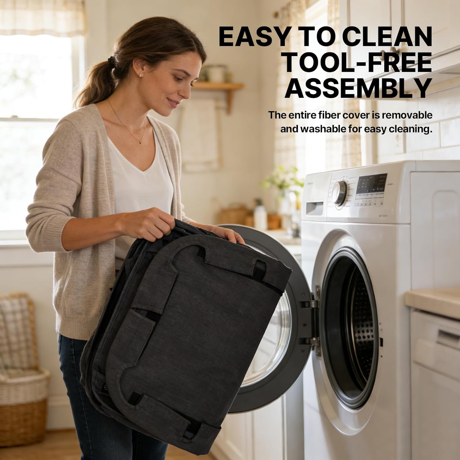 Beberoad Dog Stroller for Large Dogs, 2-in-1 Pet Stroller Dog Bicycle Trailer, R7 All-Terrain ER Tires with Shock Absorption, One-Second Fold, Mesh Windows, Detachable & Washable Waterproof Fiber