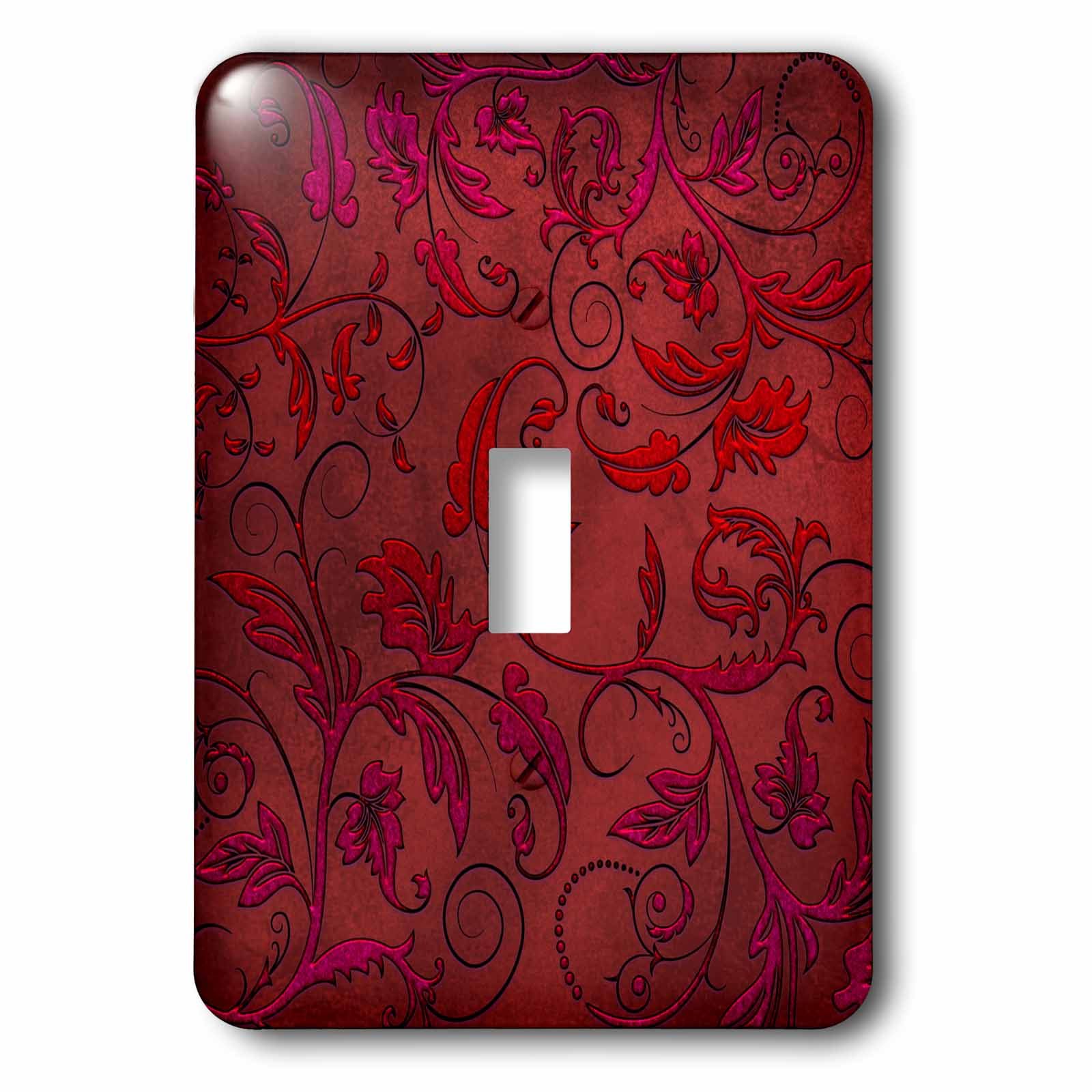 Interrupteur floral rose et orange 3dRose lsp_210994_1 pour remplacer les plaques murales ternes