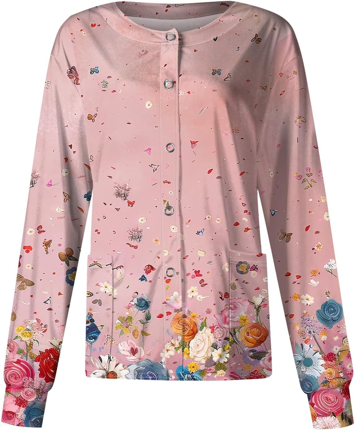 UOFOCO Cozy Fit Scrub Jacket Plus Size Lightweight Medical Uniforms Scrub Coats for Women Nurse Vet Pediatric 2025
