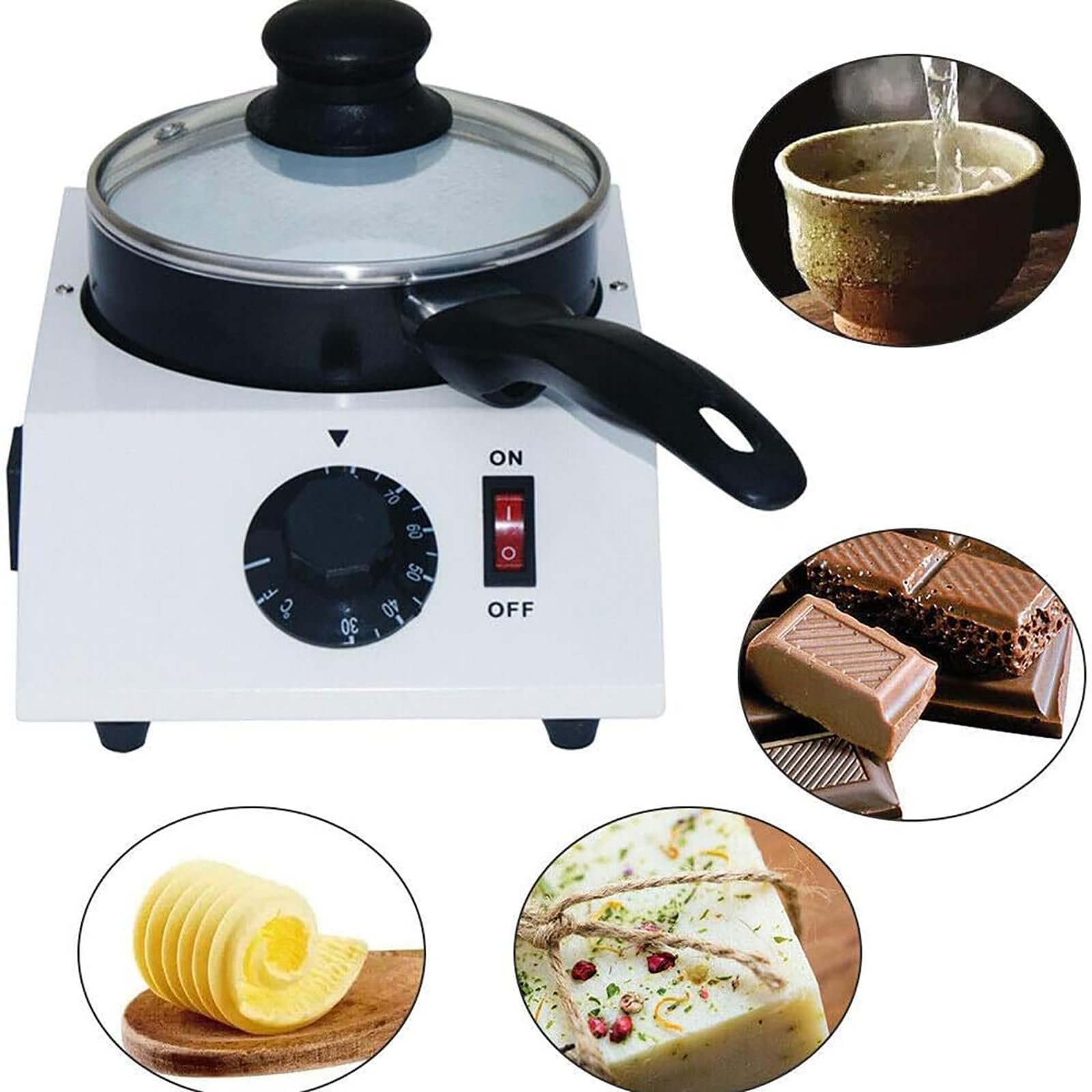 Tempéreuse à Chocolat, Pot Électrique à Fondre le Chocolat 40W