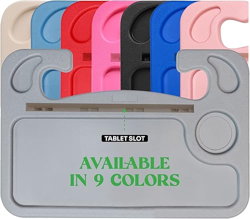 Miniatura 18 de lebogner Bandeja para volante, bandeja de automóvil para comer, escritorio con gancho para alimentos, laptop y accesorios de automóvil, artículos