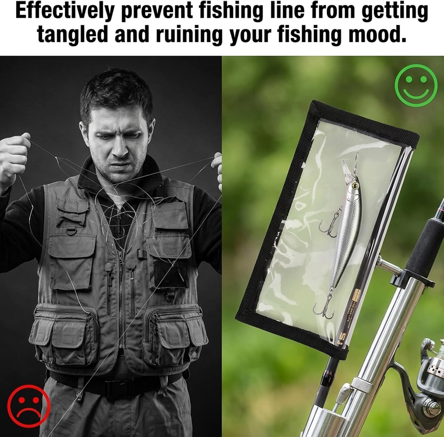 6 Set of Lure Wraps, Fishing Hook Covers， Fishing Lure Wraps, PVC Protective Sleeves for Fishing Gear Storage image 4