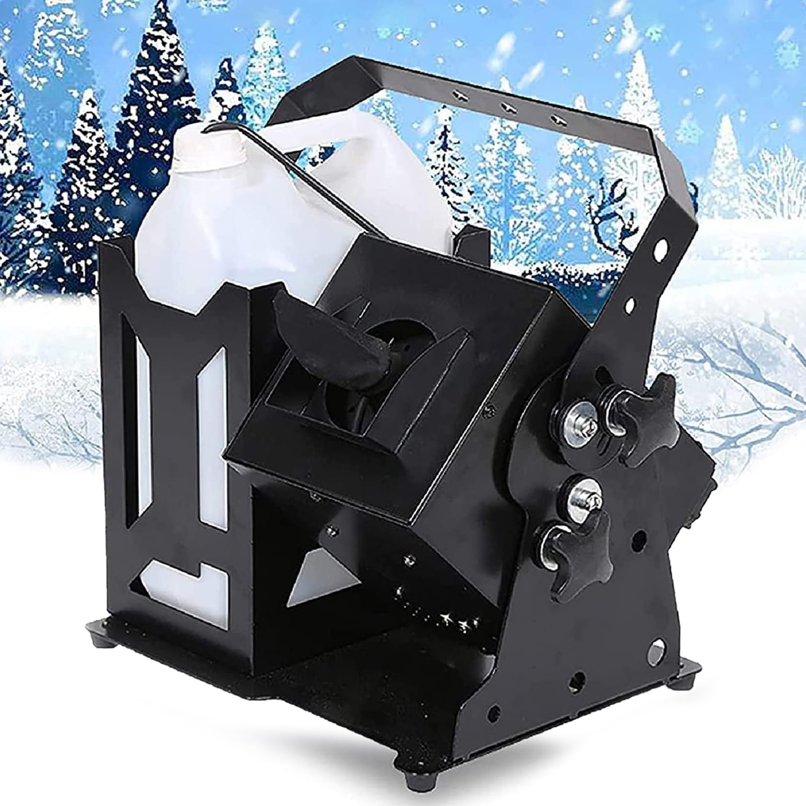 600W Stage Snowflake Machine with Remote Control, Portable Outdoor Snow Machine for Halloween Party Wedding Stage Effects