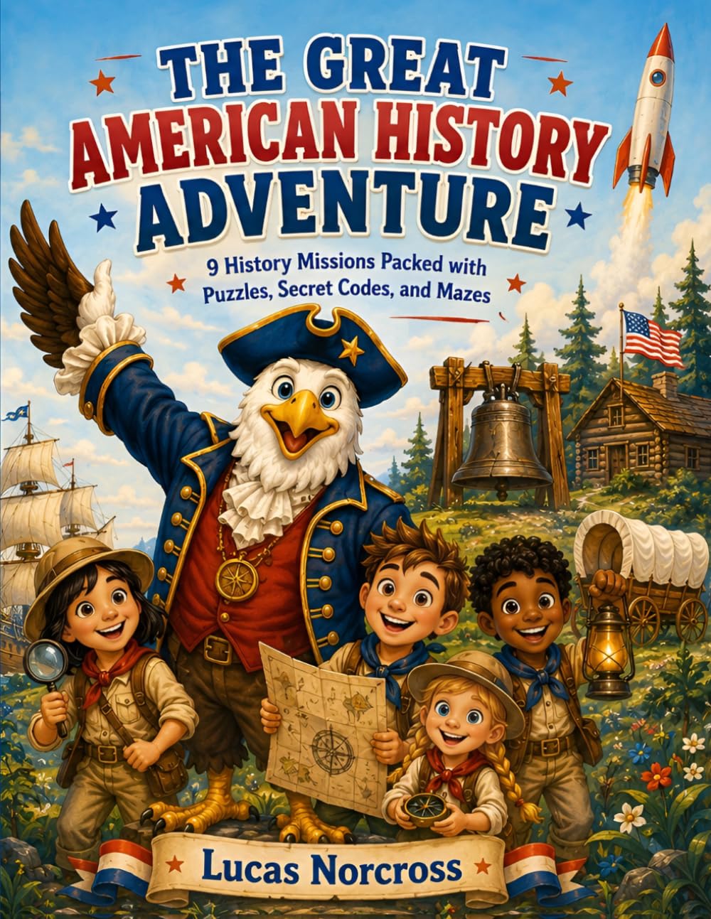 The Great American History Adventure: 9 History Missions Packed with Puzzles,Secret Codes, and Mazes