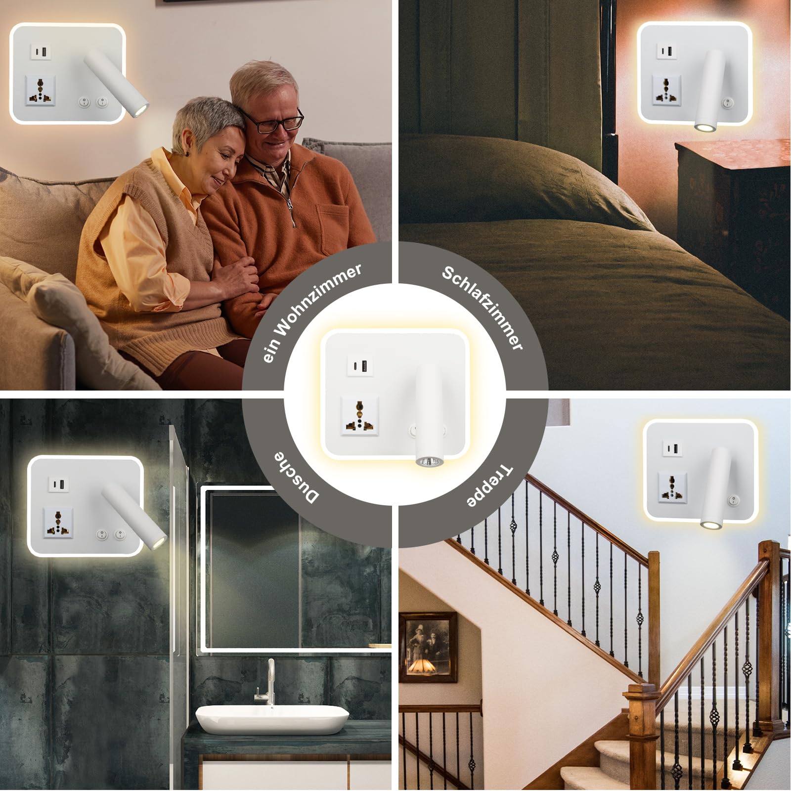 Lampada Da Parete LED Con USB E Type-C - Illuminazione Smart E Ricarica Veloce! - Foto 11