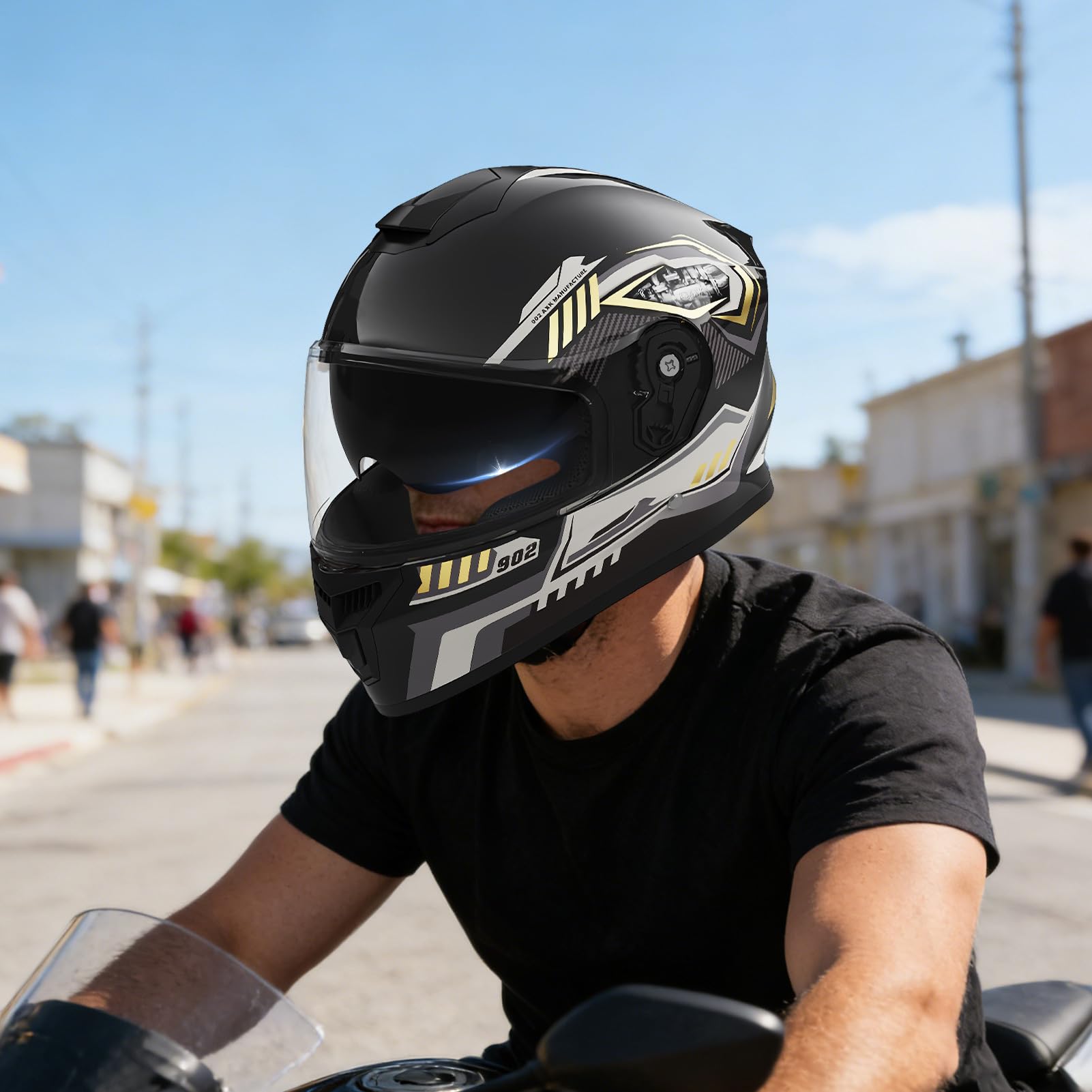 Kask motocyklowy – odporna na kolizje maska motocrossowa, 35 x 25 x 25 cm, sprzęt ochronny na całą twarz, ze zdejmowanym szalikiem, zimowe nakrycie głowy do jazdy na rowerze, nartach, śniegu, ATV