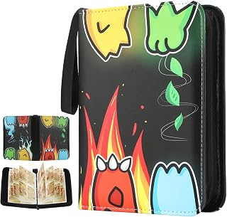 Sammelalbum für Pokemon Karten, 60 Seiten 480 Karten Kapazität Sammelkarten Album, PU Tragbar Wasserdicht Karten Heft Sammelheft