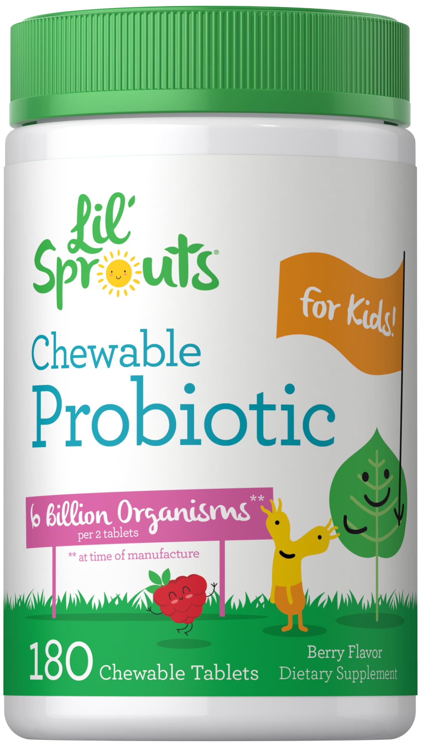 Carlyle Chewable Probiotics for Kids | 180 Tablets | 6 Billion CFUs