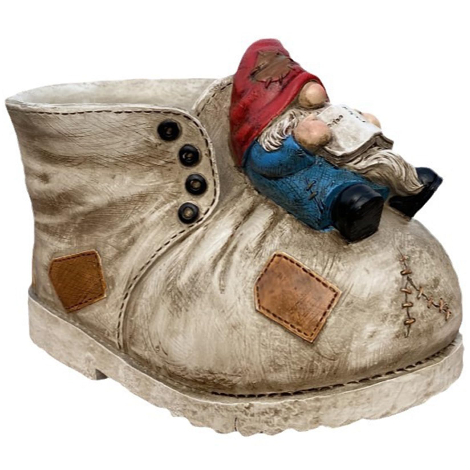 Wxyestna 1Pc Cowboy Boot Vase, Vintage Cowboy Boot Planter With Gnome, Waterproof Resin Flower Vase For Indoor Plants, Garden