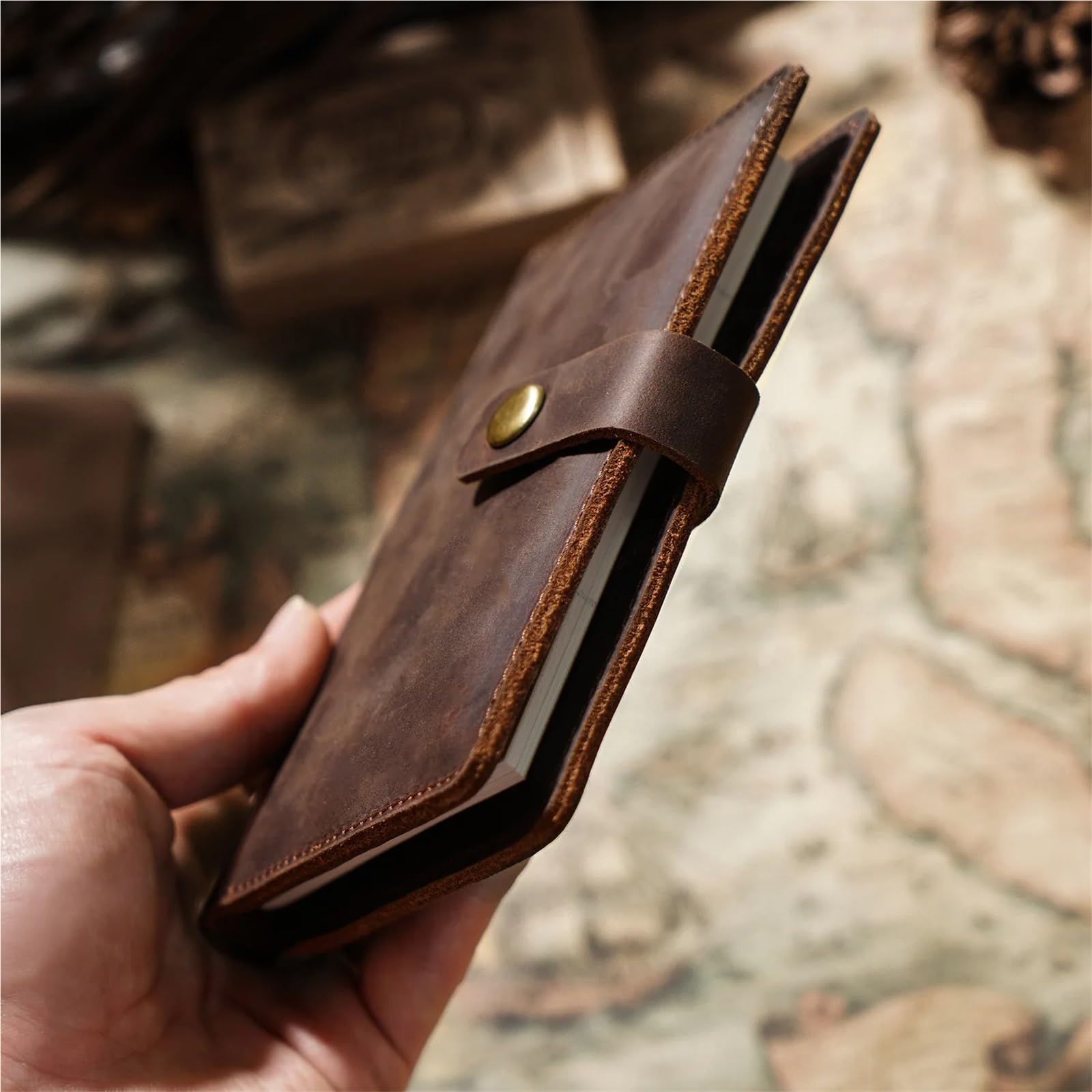 porta passaporto Porta passaporto da viaggio in pelle, porta carte, accessori(Brown)