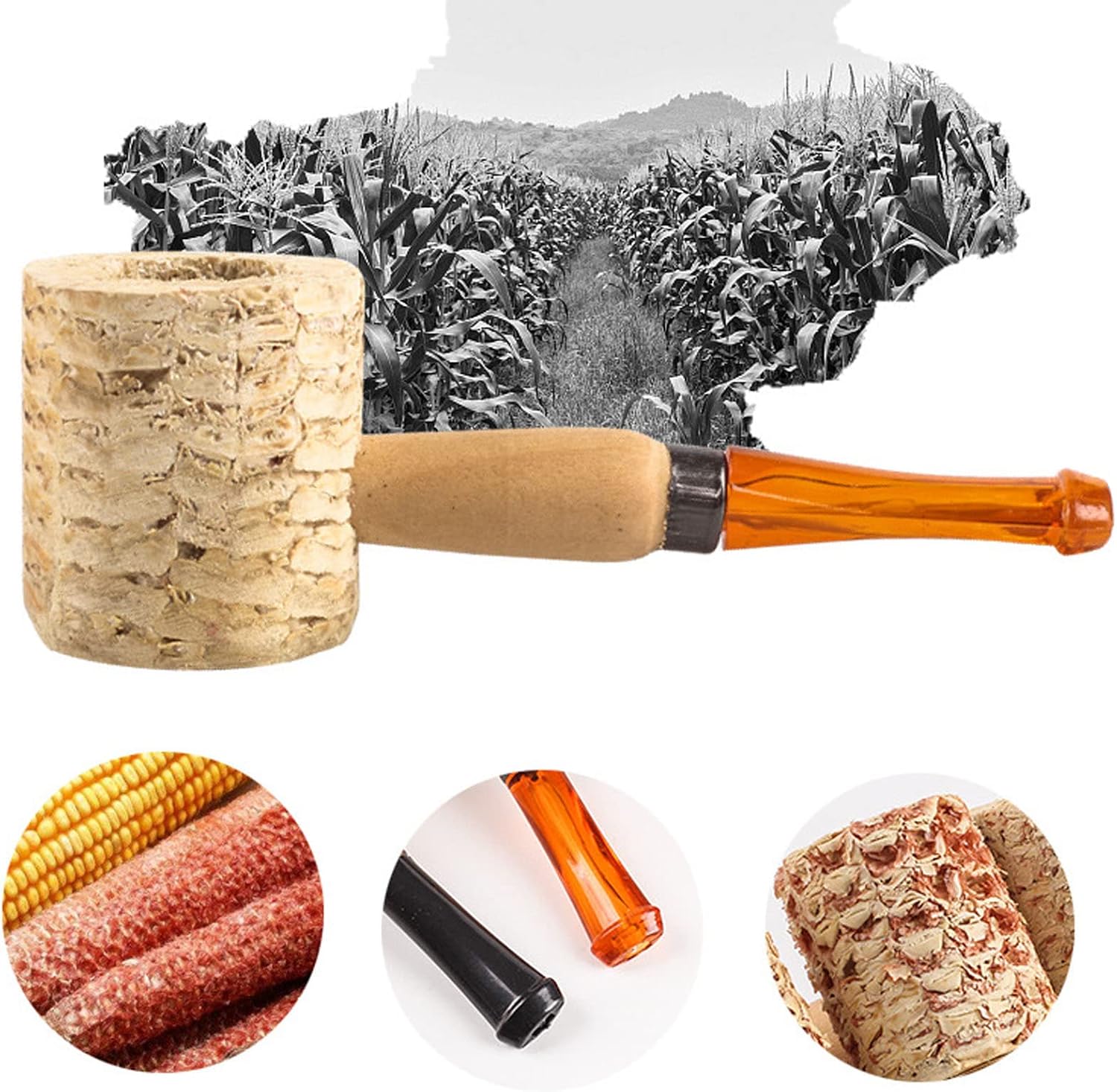 Tobacco Pipes, VOVCIG Corn Shaped Cigar Pipes, Pipes Accessories(8 x Small Pipes)