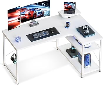 【M2777-141-104】ゲーミングデスク パソコンデスク L字　110㎝ Amazon | ODK ゲーミングデスク L字 パソコンデスク 幅110 デスク desk