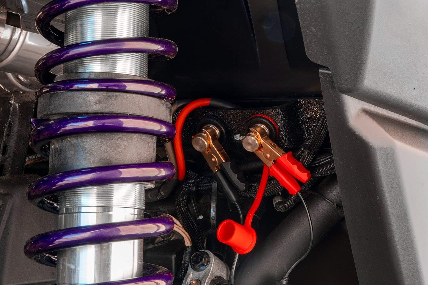 Can-Am X3 UTV Jump Post - Quick & Easy Charging | Fits 2 & 4 Seat Maverick X3 Side by Side | Water Resistant High Voltage Cables | Factory Hole & Hardware Compatible