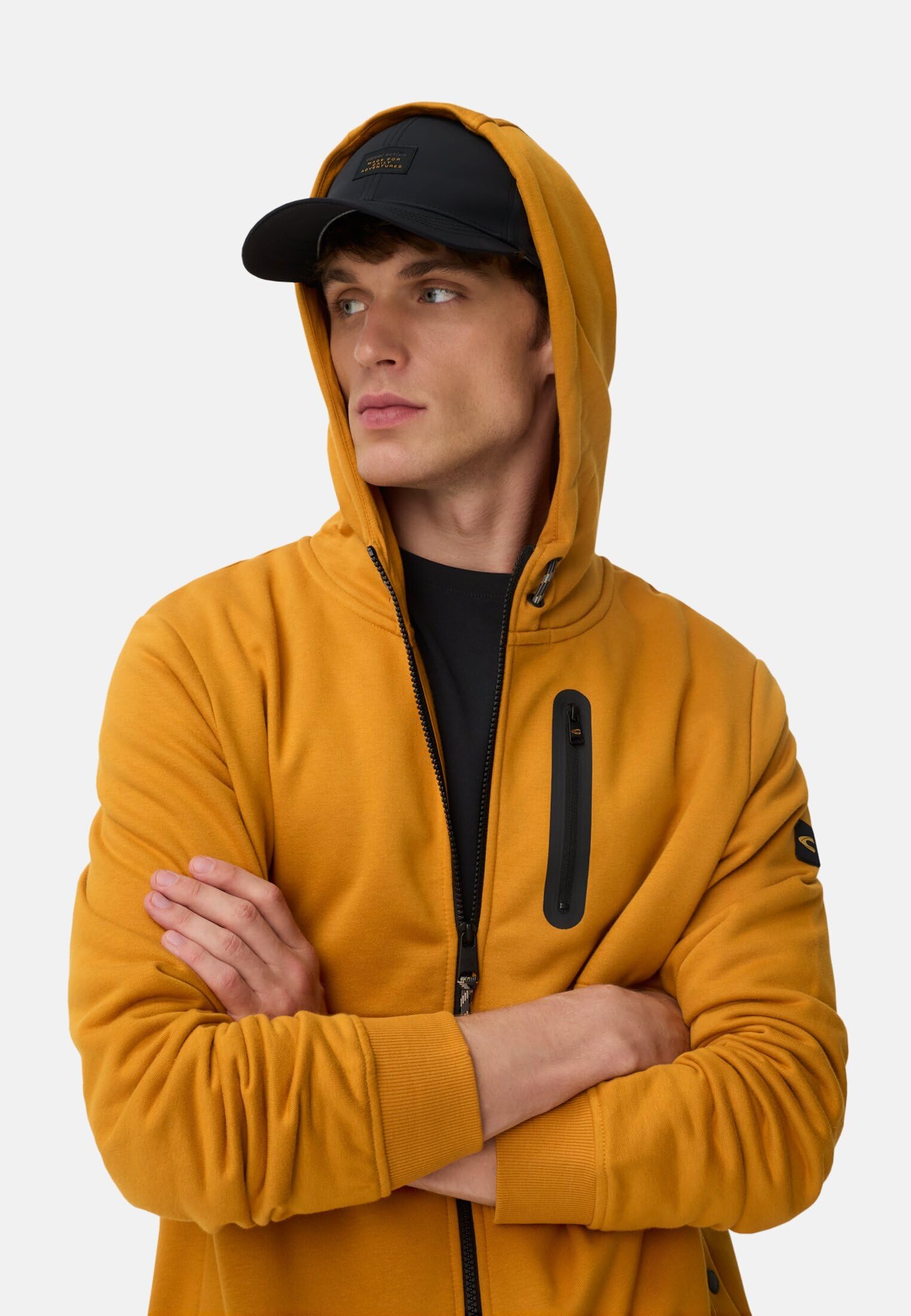 camel active Męska bluza z kapturem, żółty, S