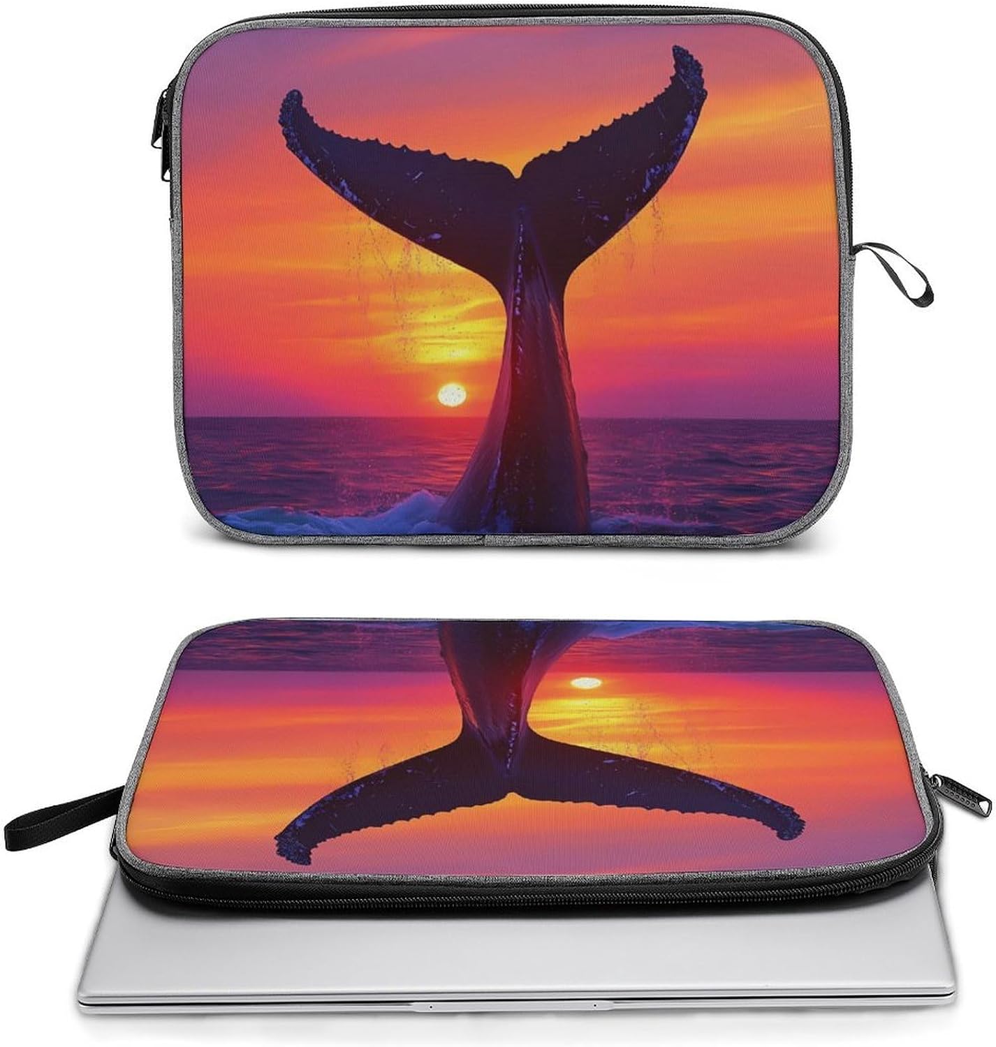 Humpback Whale Tail in Sunset Funny Laptop Case Sleeve Shockproof Computer Protective Briefcase 13-14 Inch image 5