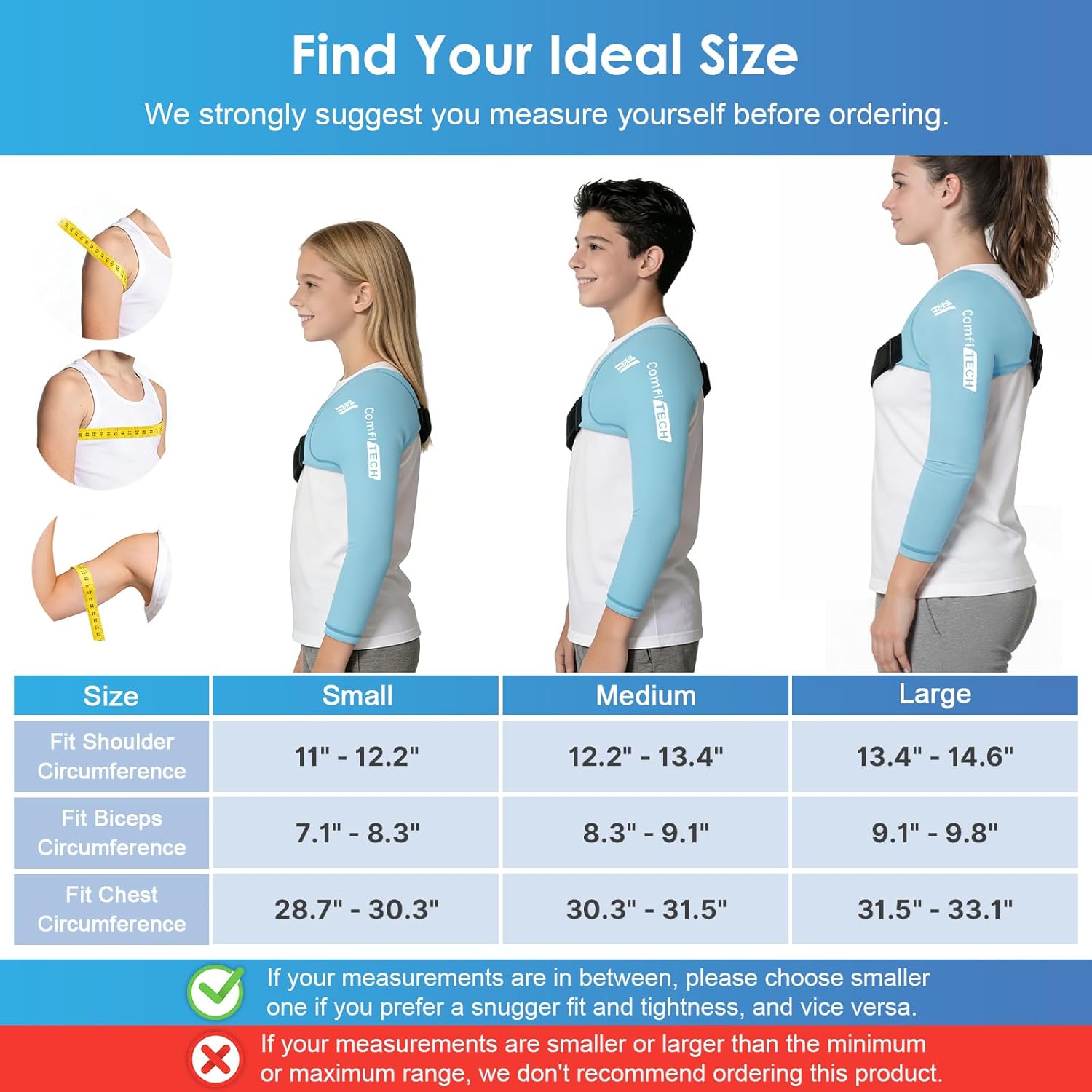 ComfiTECH Youth Shoulder Arm Ice Pack Wrap for Young Pitchers, Ice Arm Sleeve for Teen Volleyball Players, Flexible Cold Application for Throwing Recovery, Elbow Joint & Muscle Comfort, Medium