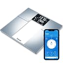 Beurer BF720 Smart Scale for Body Weight, Body Fat, Body Water & More – 400 lb Capacity, Bluetooth App, Calorie Data, User Recognition, XL LCD Display, Glass Digital Bathroom Scale – Grey gallery image