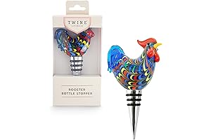 Twine Rooster Bottle Stopper: Preserve Wine's Flavor with Style