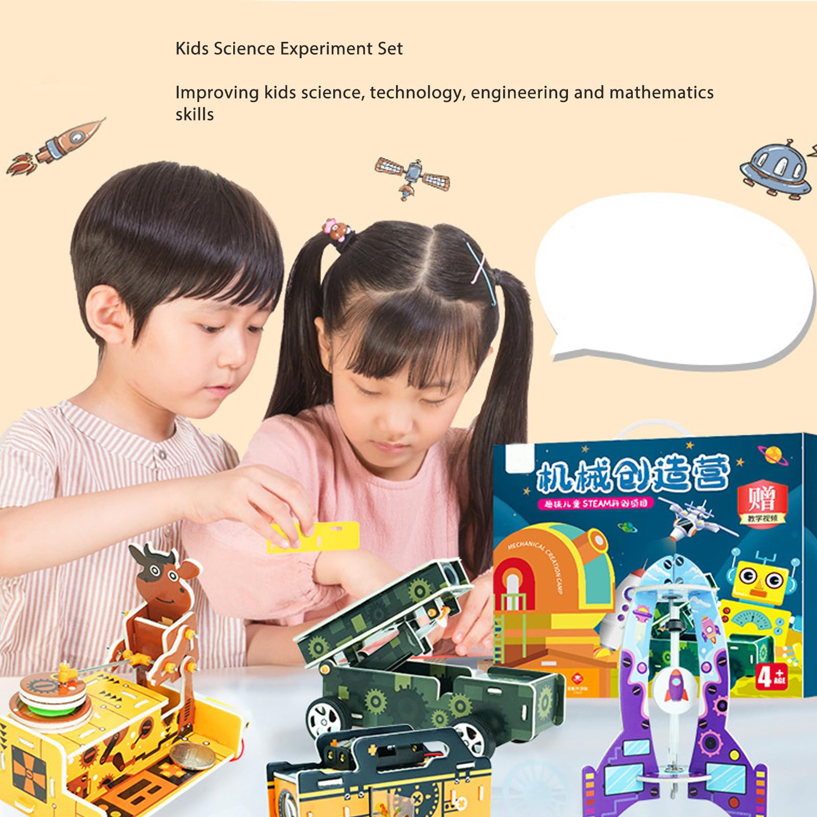 Aramox Wissenschaftliches Experimentierset für, Eva-STEM-Lernspielzeug-Set, Montagemodell, Puzzles, Projektset mit Kompletten Teilen für Aktivitäten in der Schule, zu Hause, für Jungen und Mädchen