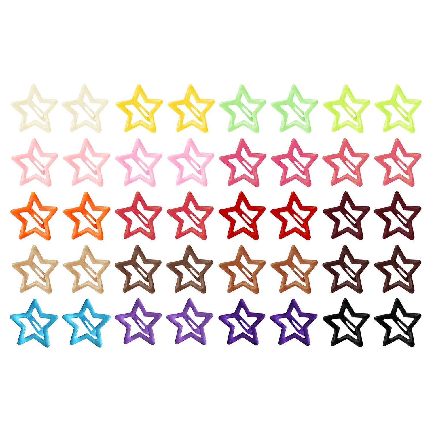 Sanas (40Pcs) Star Baby Hair Clips For Girls Gift Items Soft Edges For Kids’ Hair Accessories For Kids Girls Mini Tic Tac ...