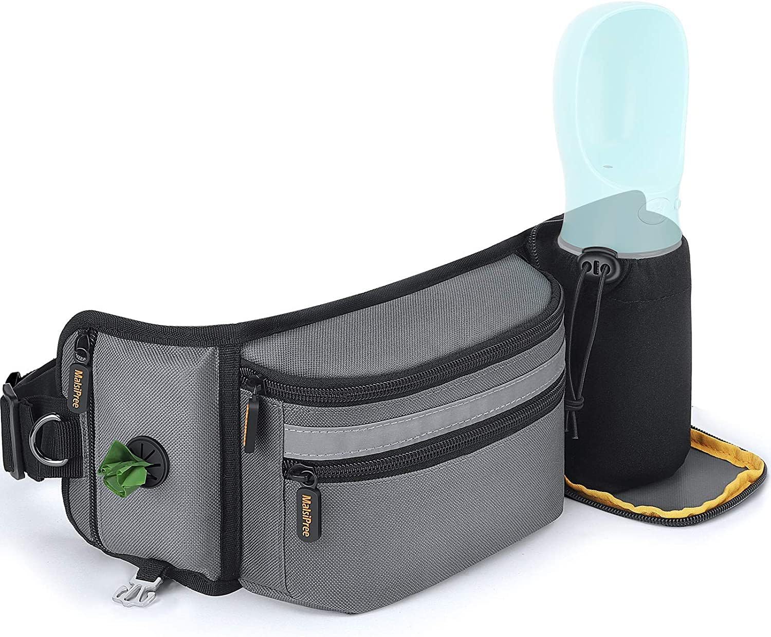 Bolsa para golosinas para Perros y Accesorios para Perros, Impermeable, riñonera con Soporte para Botellas, Correa Multifuncional, riñonera Ajustable para Senderismo, Paseos por Perros