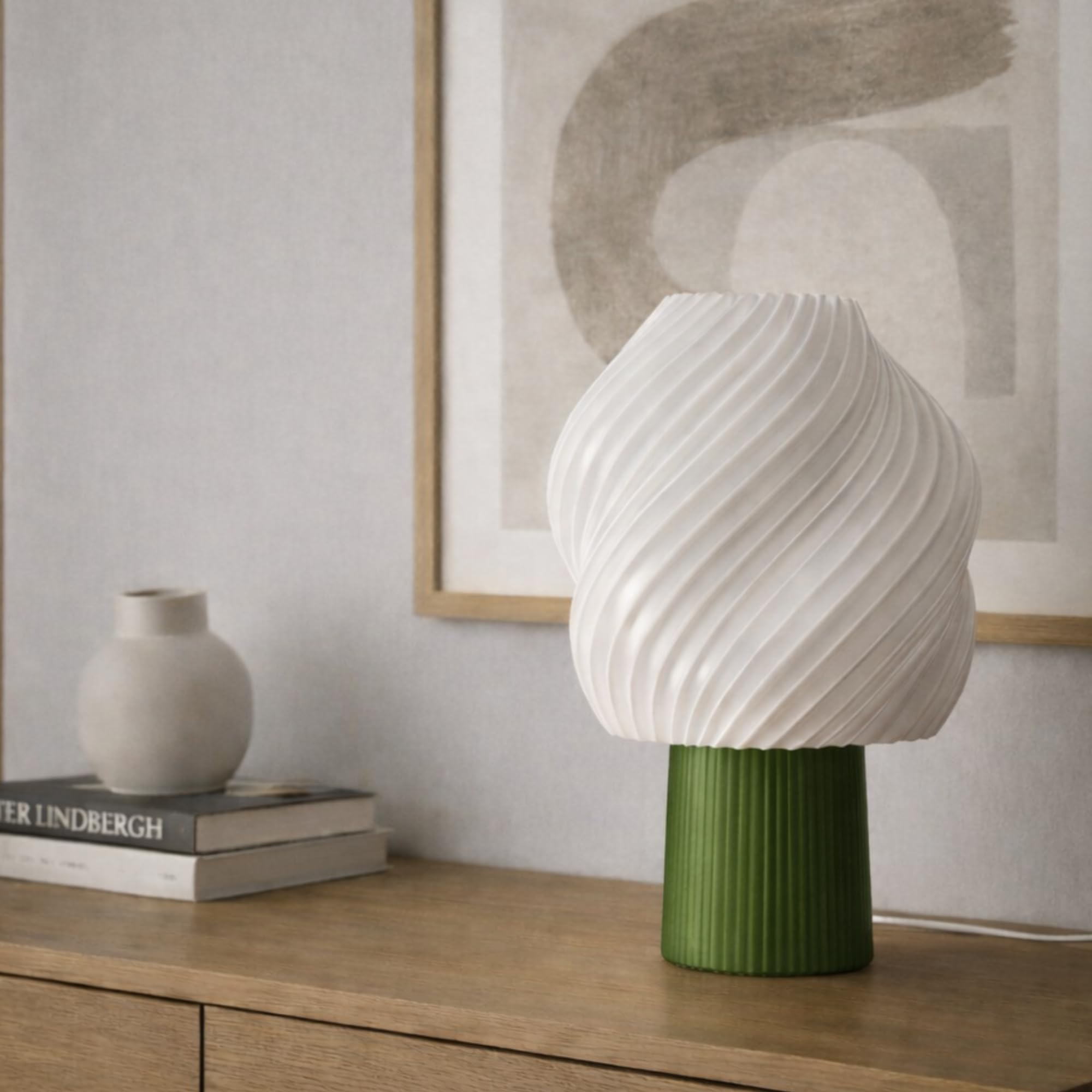 Générique Lampada da tavolo con stampa 3D, realizzata a mano in Francia, illuminazione decorativa moderna