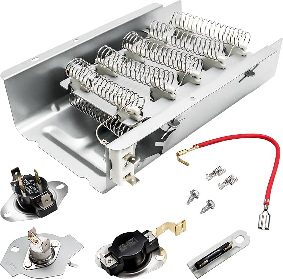 279838 W10724237 Dryer Heating Element kit Fit for Whirlpool Maytag Kenmore Amana Roper Dryer Thermostat Thermal Fuse WED4815EW1 WED5300SQ0 WED5000DW2 WED4800BQ1 WED5300SQ0 WED5100VQ1