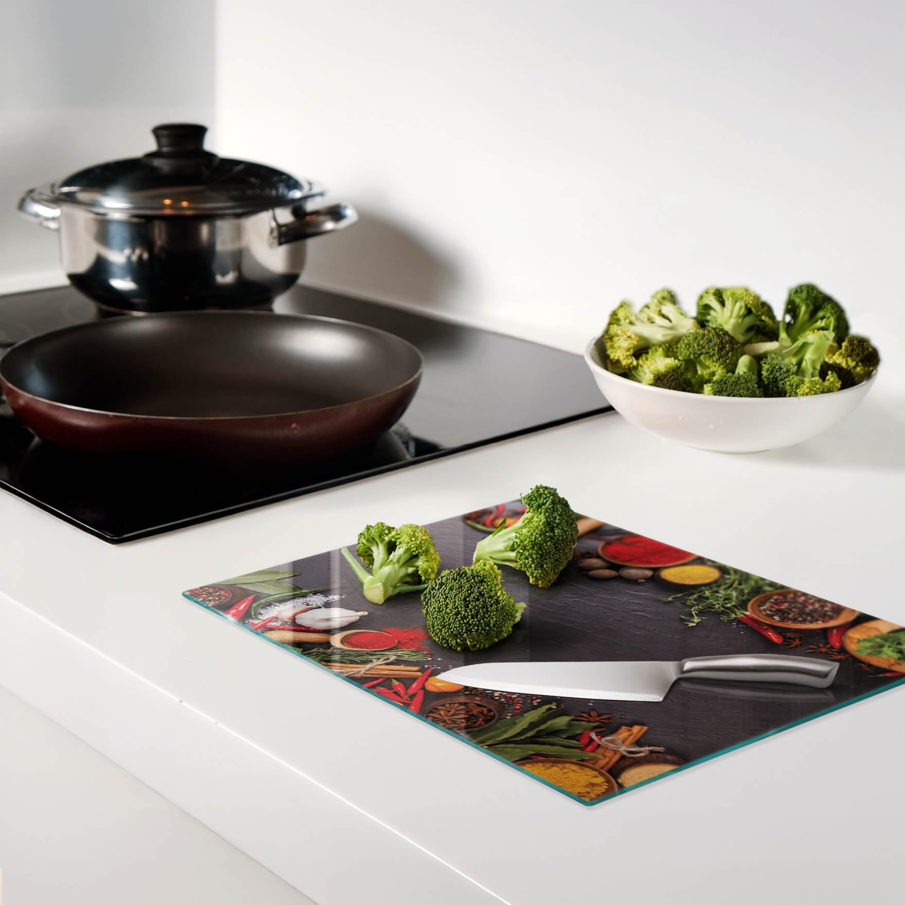 Cristal para cortar en la cocina 40x30 cm Especias y hierbas