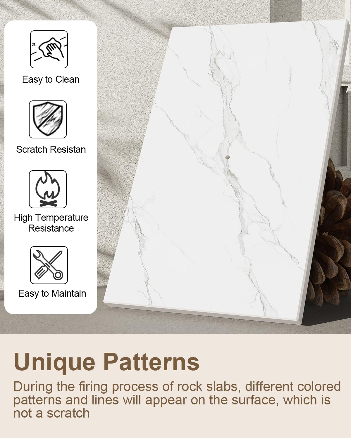 Appendiabiti Ingresso, Appendino da Terra Moderni a Forma di T, Attaccapanni Piccoli con Lastra di Roccia Resistente, per Vestiti, Cappelli, 39 x 26 x 175 cm, Bianco, GYJ011W