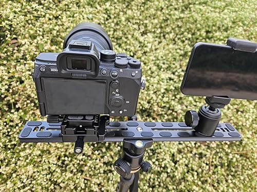 Miniatura 9 de PU-350 - Placa universal de liberación rápida larga de 13.780 in, riel deslizante de cola de milano doble con tornillo de anillo en D para cabeza de