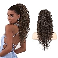 Vista 12 de SEIKEA Extensión de cola de caballo, PT005 Isabella 66 cm de largo, rizada, con resalte bohemio, de múltiples capas, ligera y esponjosa, con cordón