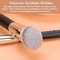Vista 2 de TEOYALL Cepillo de Contorno para Base Angular, Cepillo Kabuki Sintético para Mezcla de Maquillaje, Ocultación, Aplicación y Pulido con Cosméticos